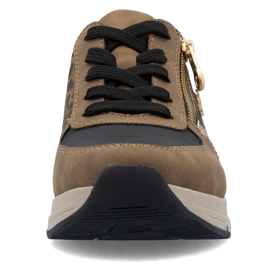 braune damenschuhe mit reißverschluss rieker 58902-24