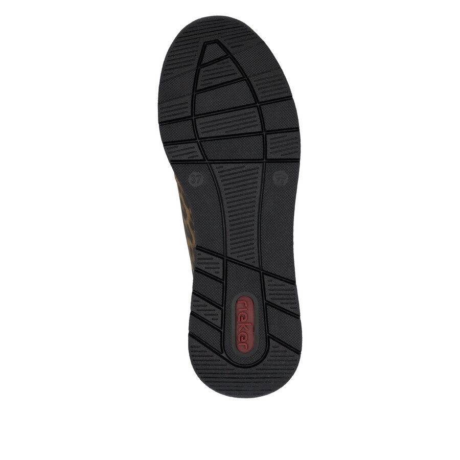 braune damenschuhe mit reißverschluss rieker 58902-24