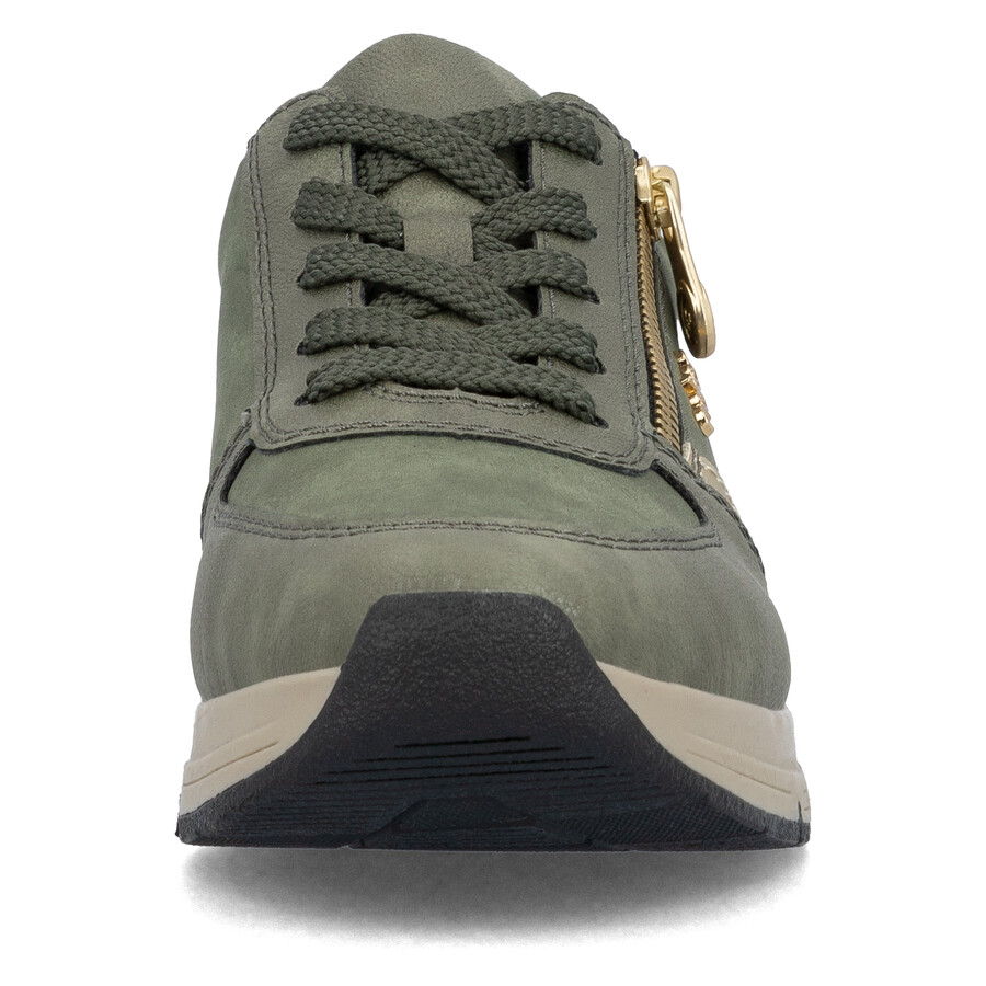 grüne damen-schuhe mit reißverschluss rieker 58902-54