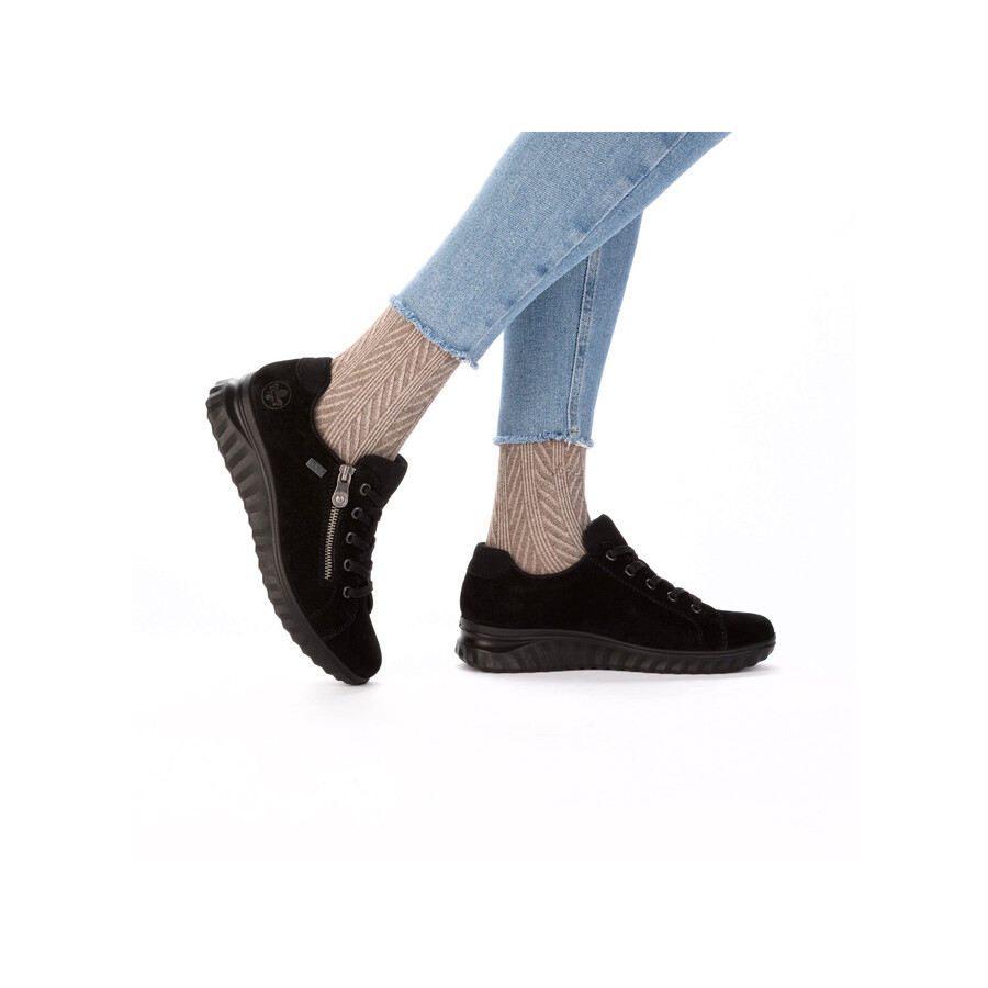 schwarze damenschuhe mit reißverschluss rieker 59000-00