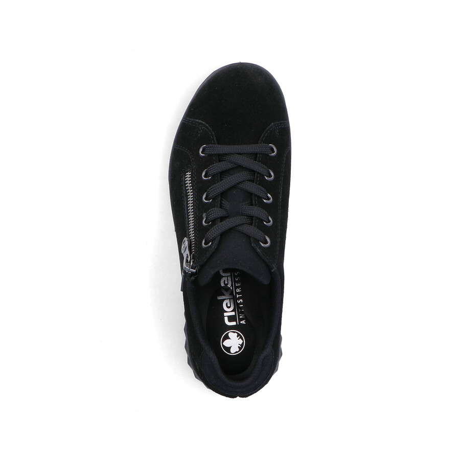 schwarze damenschuhe mit reißverschluss rieker 59000-00