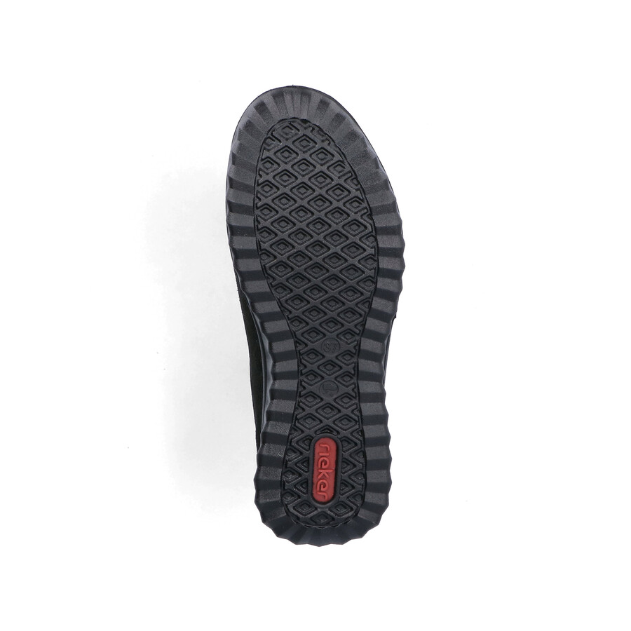 schwarze damenschuhe mit reißverschluss rieker 59000-00
