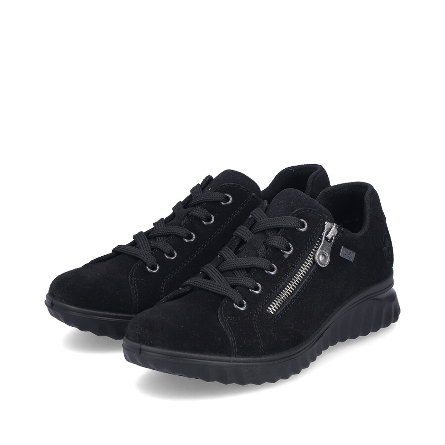 schwarze damenschuhe mit reißverschluss rieker 59000-00