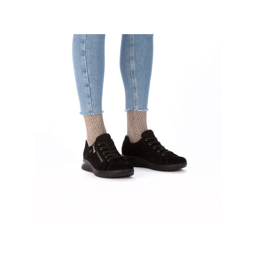 schwarze damenschuhe mit reißverschluss rieker 59000-00
