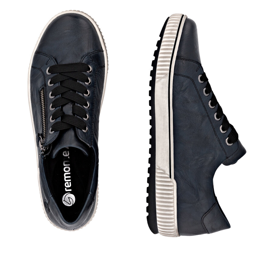 blaue damenschuhe mit reißverschluss remonte d0700-15