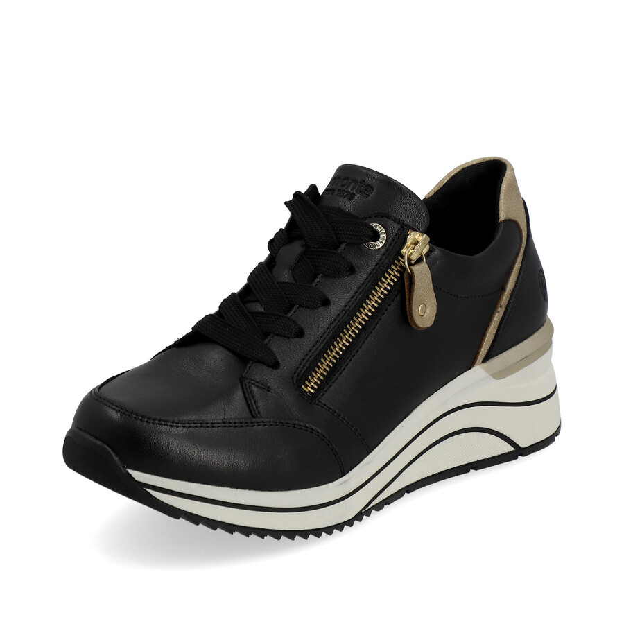 schwarze damenschuhe mit reißverschluss remonte d0t03-01