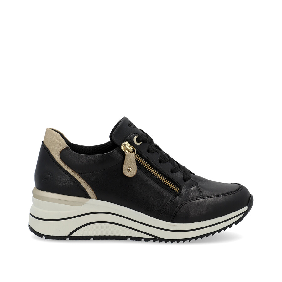 schwarze damenschuhe mit reißverschluss remonte d0t03-01