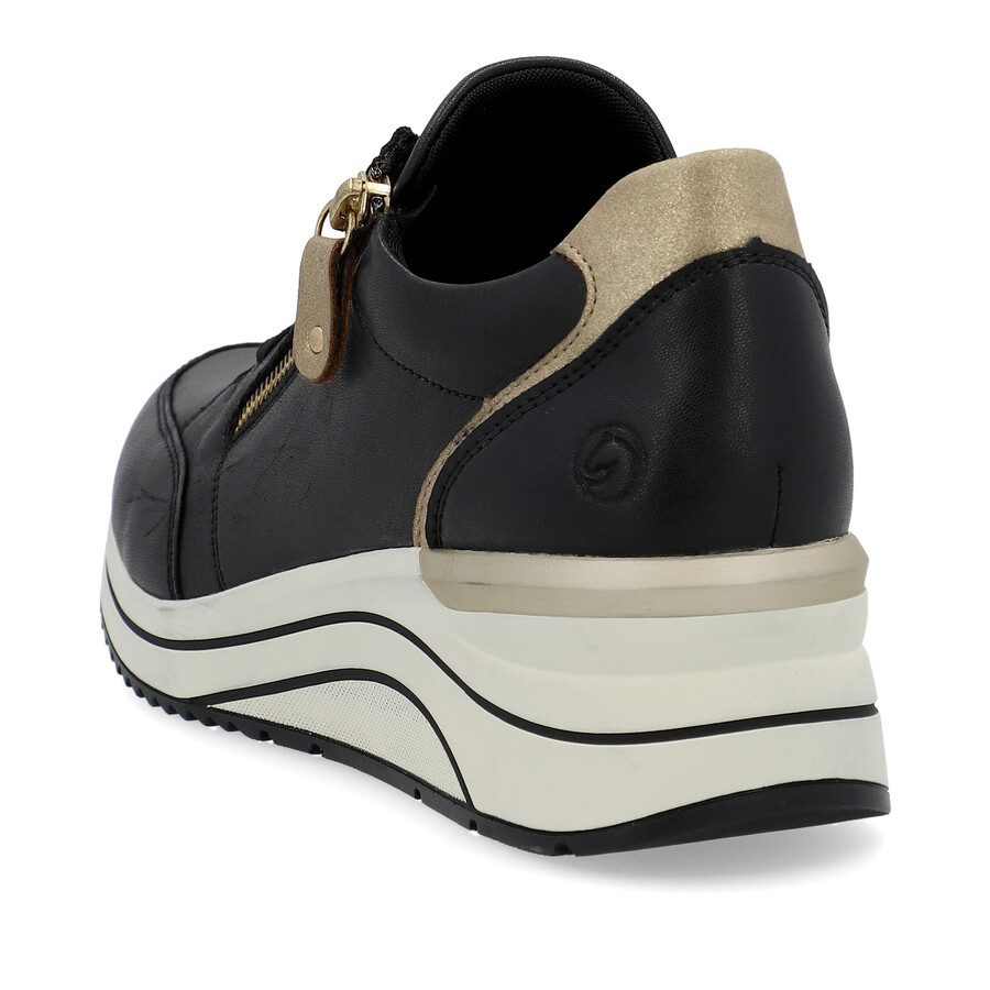 schwarze damenschuhe mit reißverschluss remonte d0t03-01