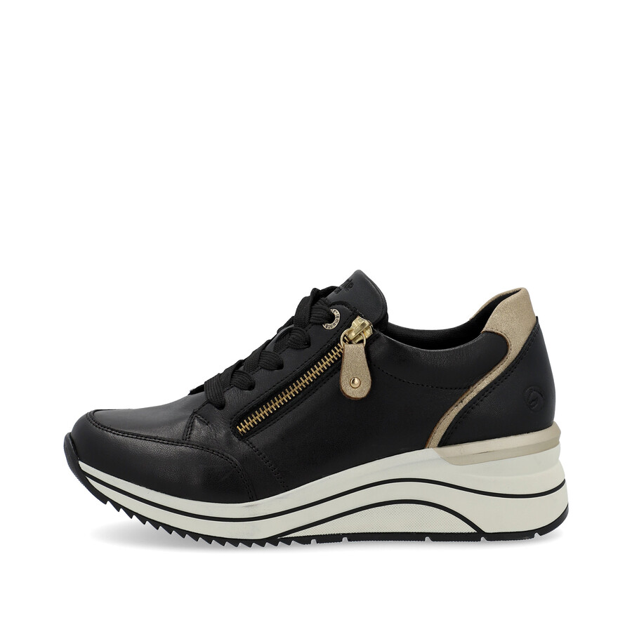 schwarze damenschuhe mit reißverschluss remonte d0t03-01