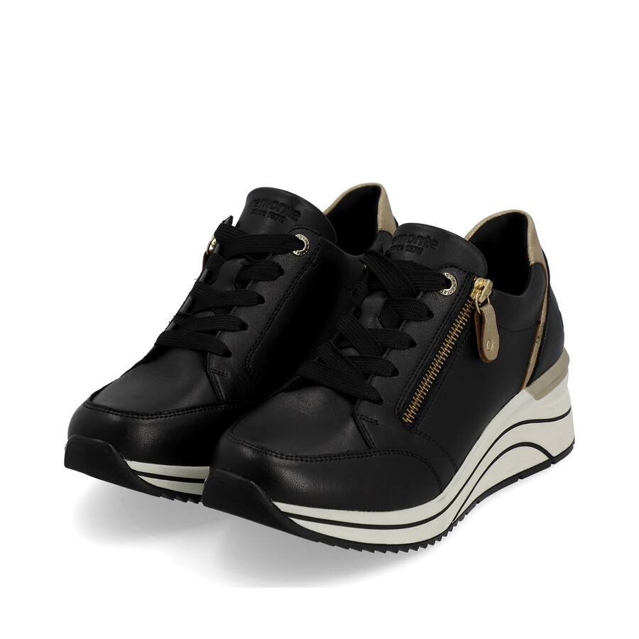 schwarze damenschuhe mit reißverschluss remonte d0t03-01