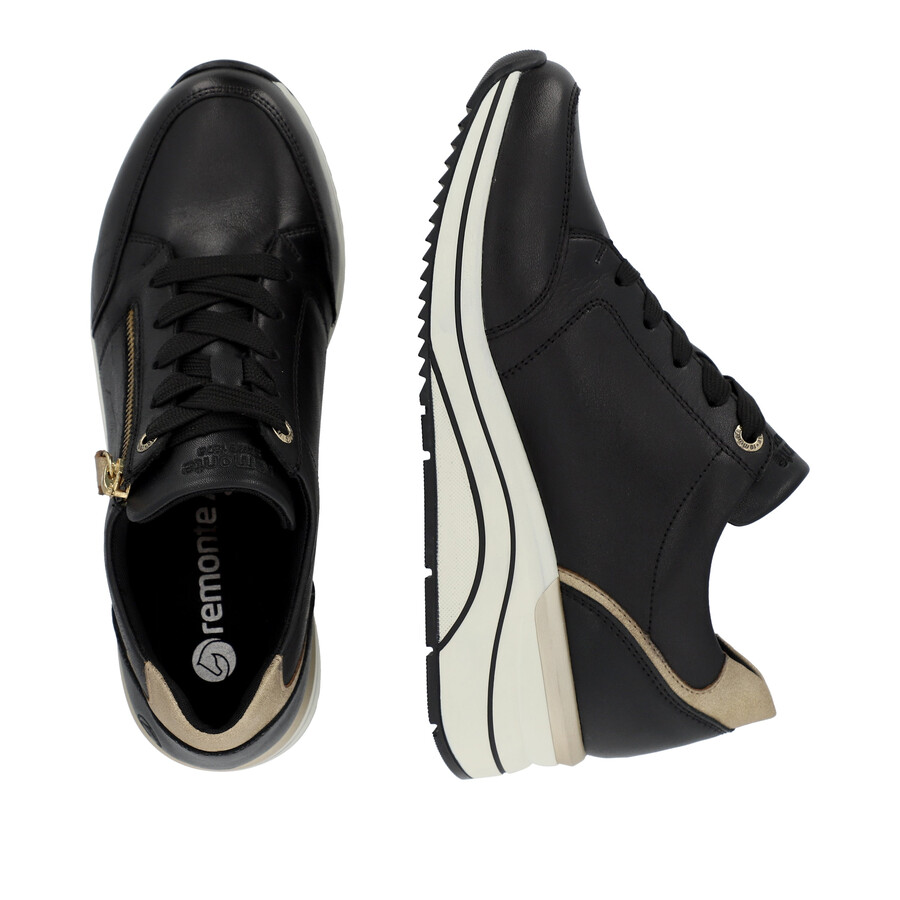 schwarze damenschuhe mit reißverschluss remonte d0t03-01