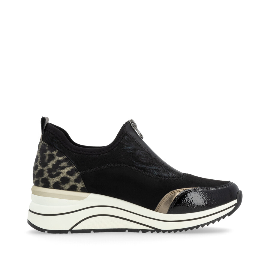 schwarze damenschuhe mit reißverschluss remonte d0t08-02