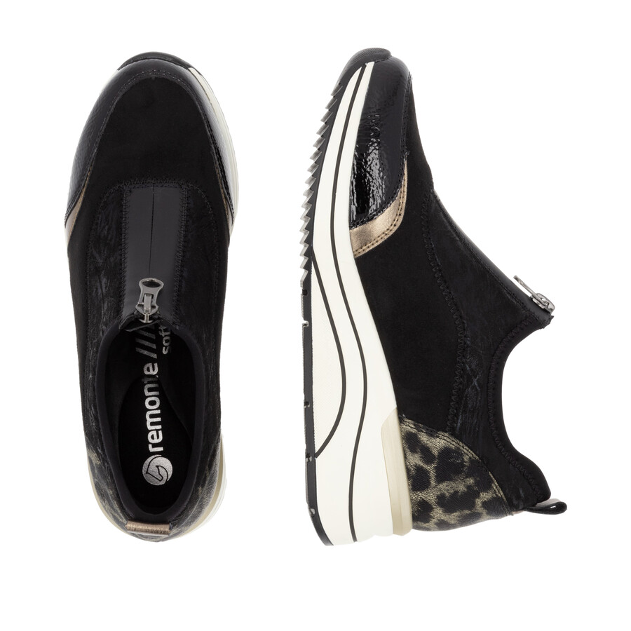 schwarze damenschuhe mit reißverschluss remonte d0t08-02