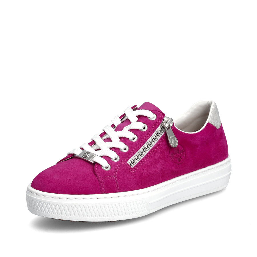 pinke damen-schuhe mit reißverschluss rieker l59l1-31