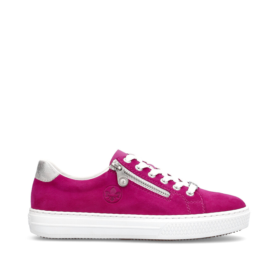 pinke damen-schuhe mit reißverschluss rieker l59l1-31