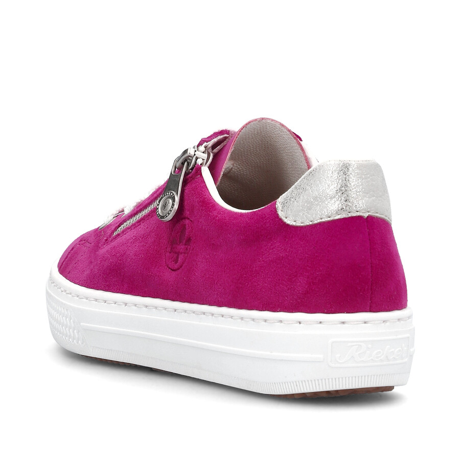 pinke damen-schuhe mit reißverschluss rieker l59l1-31
