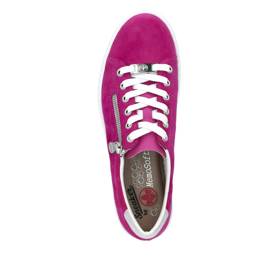 pinke damen-schuhe mit reißverschluss rieker l59l1-31