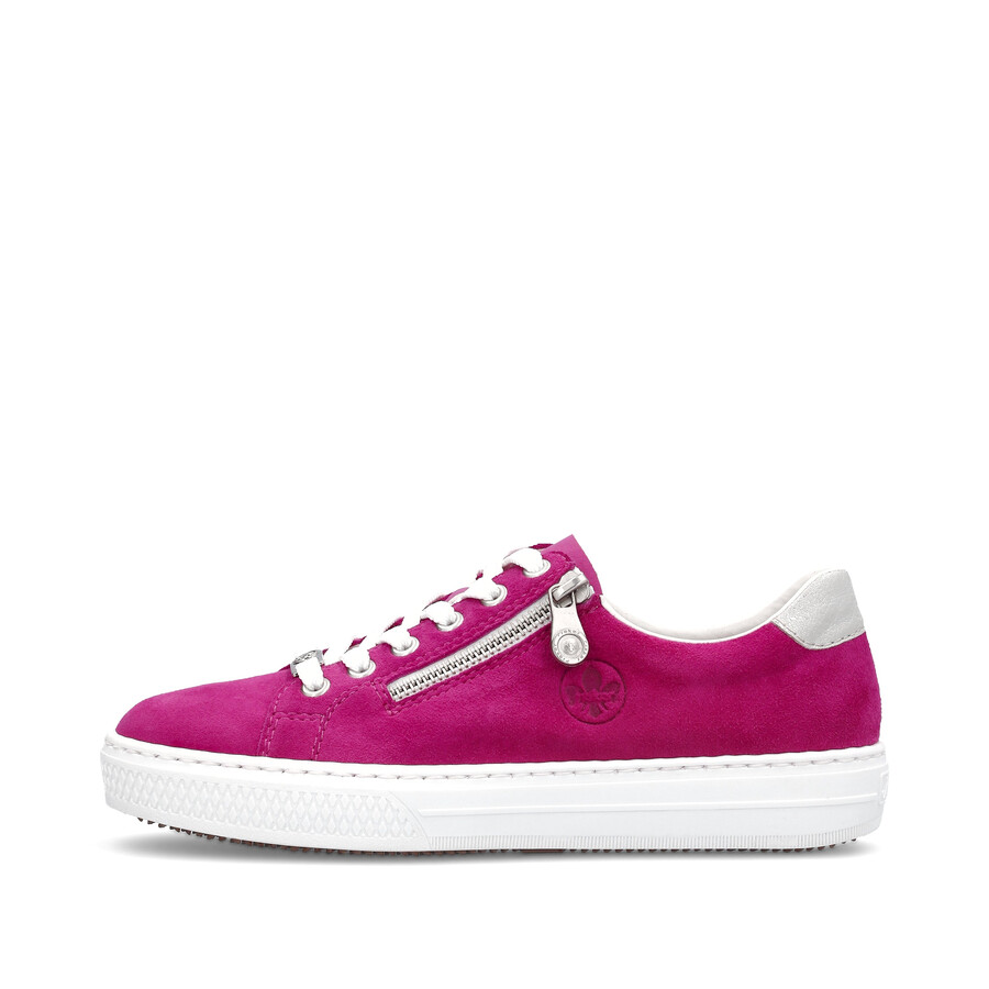 pinke damen-schuhe mit reißverschluss rieker l59l1-31