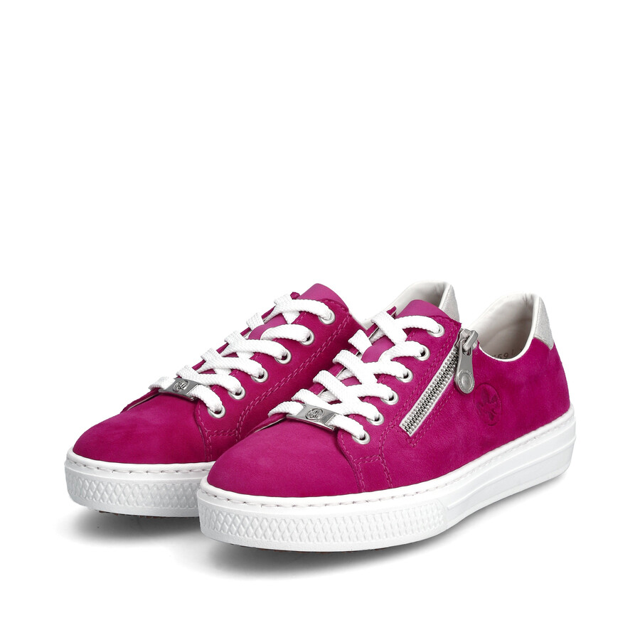 pinke damen-schuhe mit reißverschluss rieker l59l1-31
