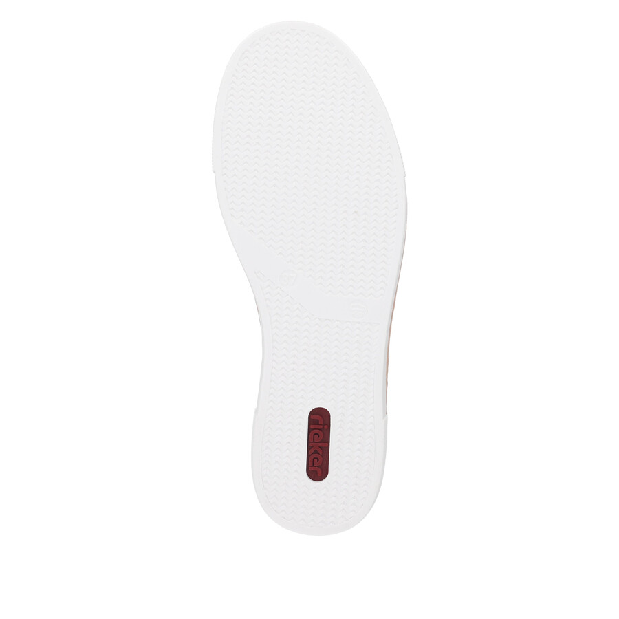 orangefarbene schnürschuhe für damen rieker n49w1-38