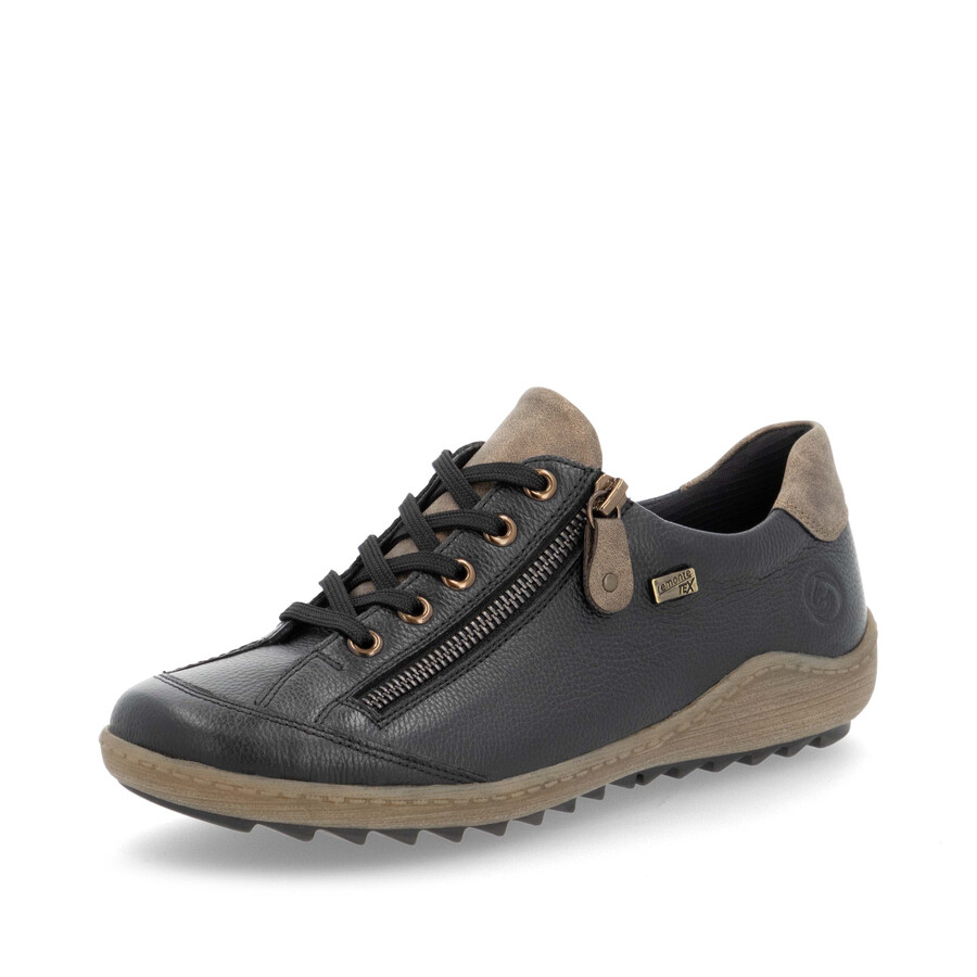 schwarze damenschuhe mit reißverschluss remonte r1402-08