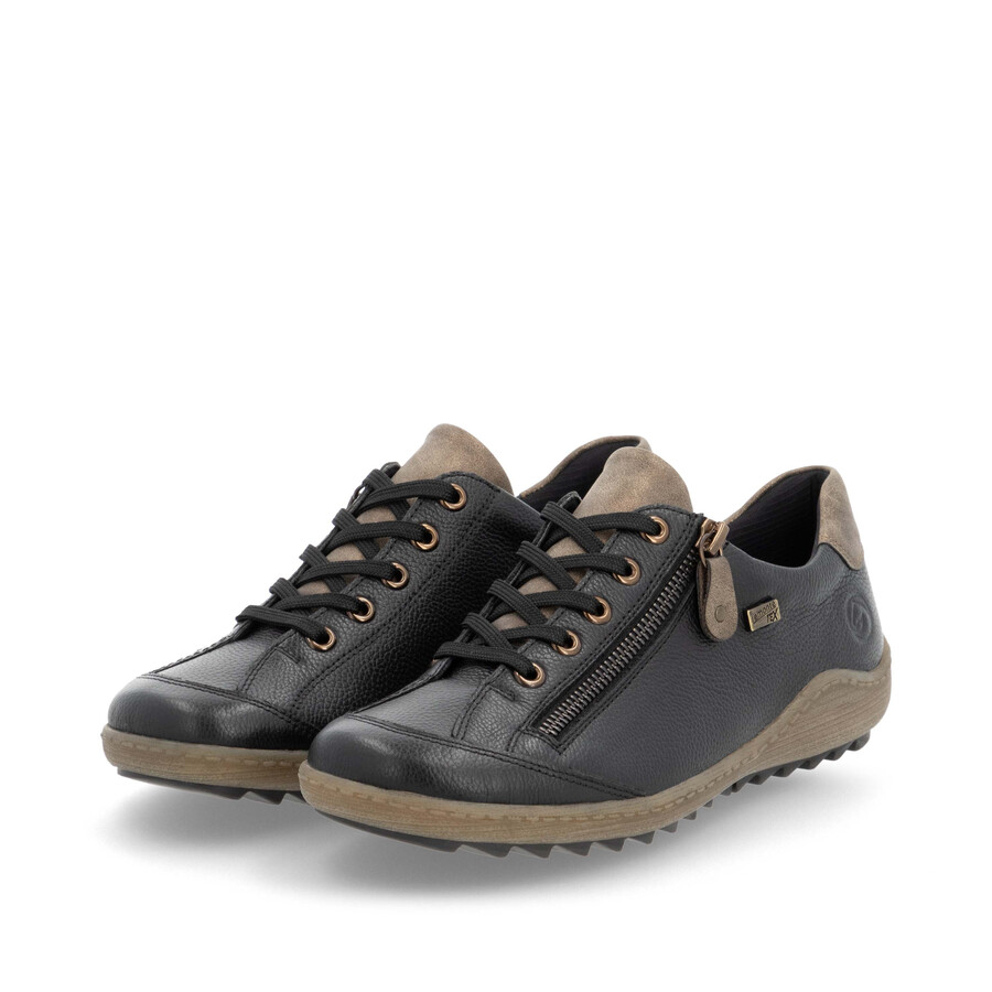 schwarze damenschuhe mit reißverschluss remonte r1402-08