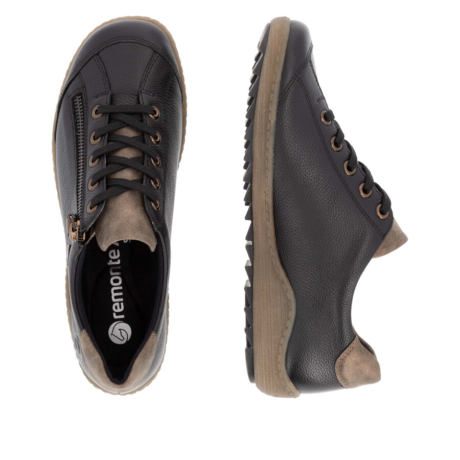 schwarze damenschuhe mit reißverschluss remonte r1402-08