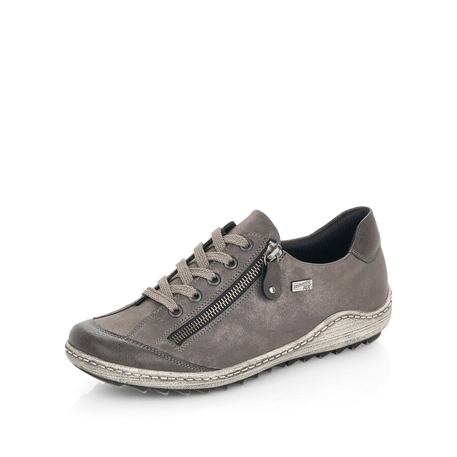 graue damen-sneaker mit reißverschluss remonte r1402-44