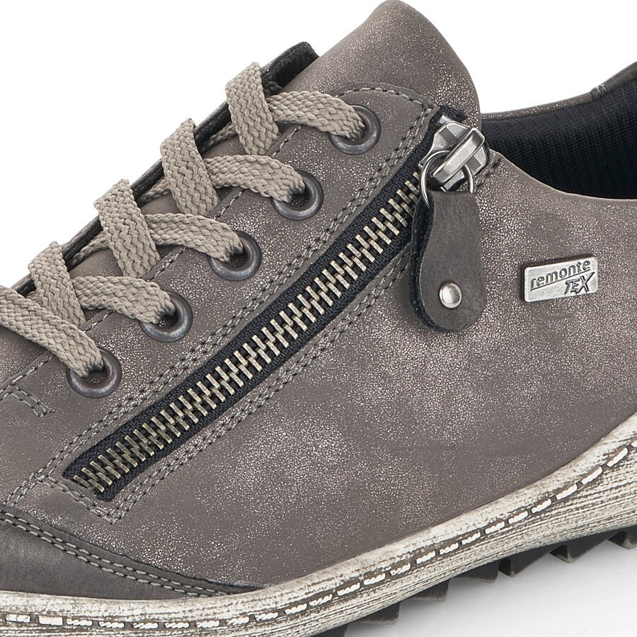 graue damen-sneaker mit reißverschluss remonte r1402-44