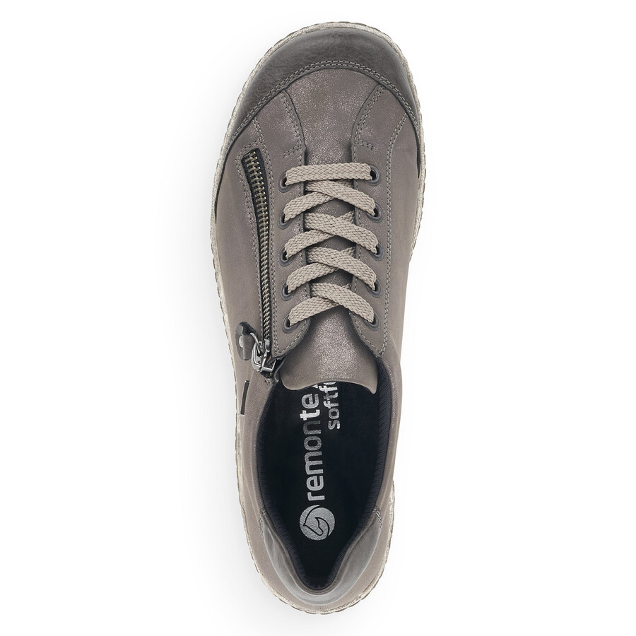 graue damen-sneaker mit reißverschluss remonte r1402-44