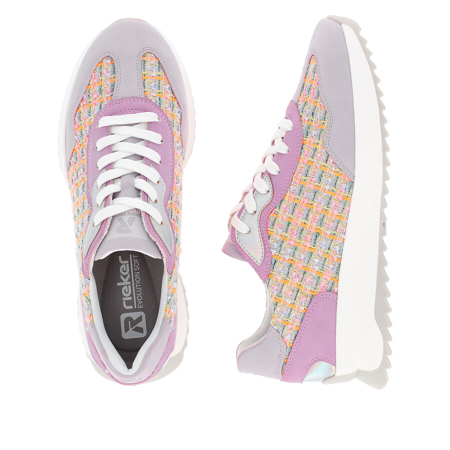 mehrfarbige schnürschuhe für damen rieker sport w1300-90