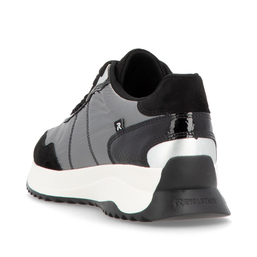 graue elastische damenschuhe rieker sport w1306-42