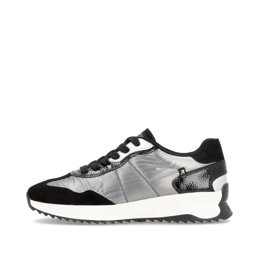 graue elastische damenschuhe rieker sport w1306-42