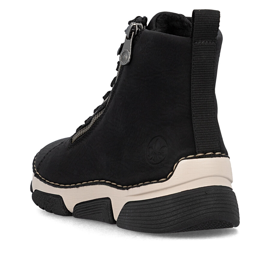 schwarze damenstiefel mit reißverschluss rieker 45920-01