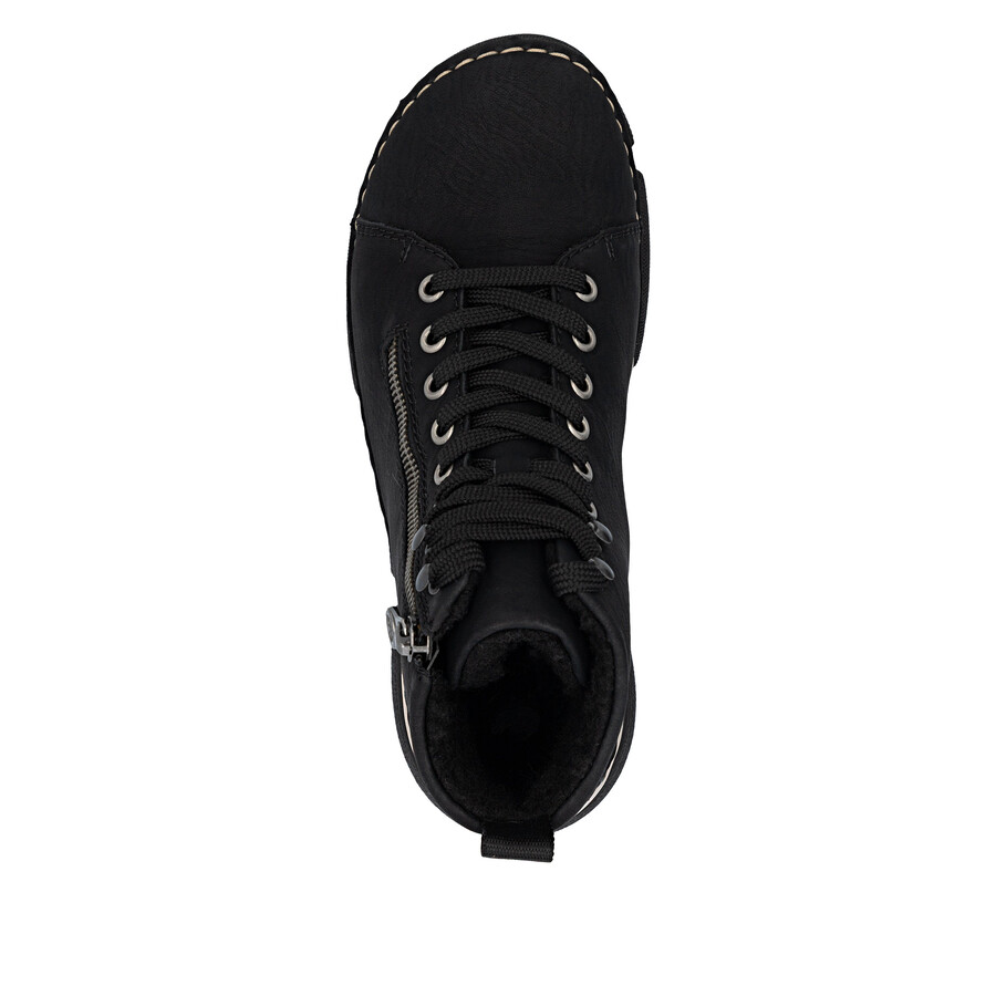 schwarze damenstiefel mit reißverschluss rieker 45920-01