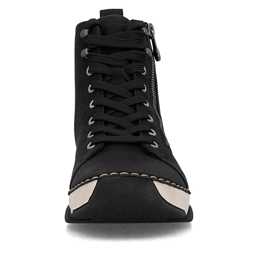 schwarze damenstiefel mit reißverschluss rieker 45920-01