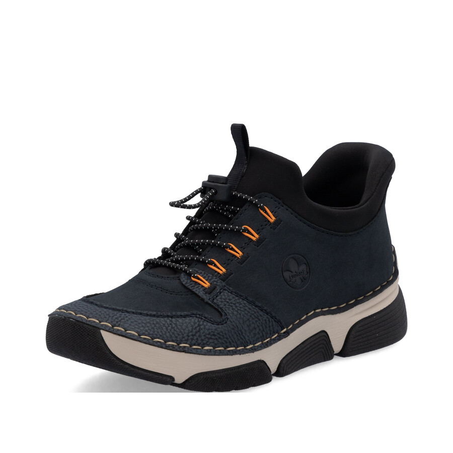 blaue elastische stiefel für damen rieker 45963-14