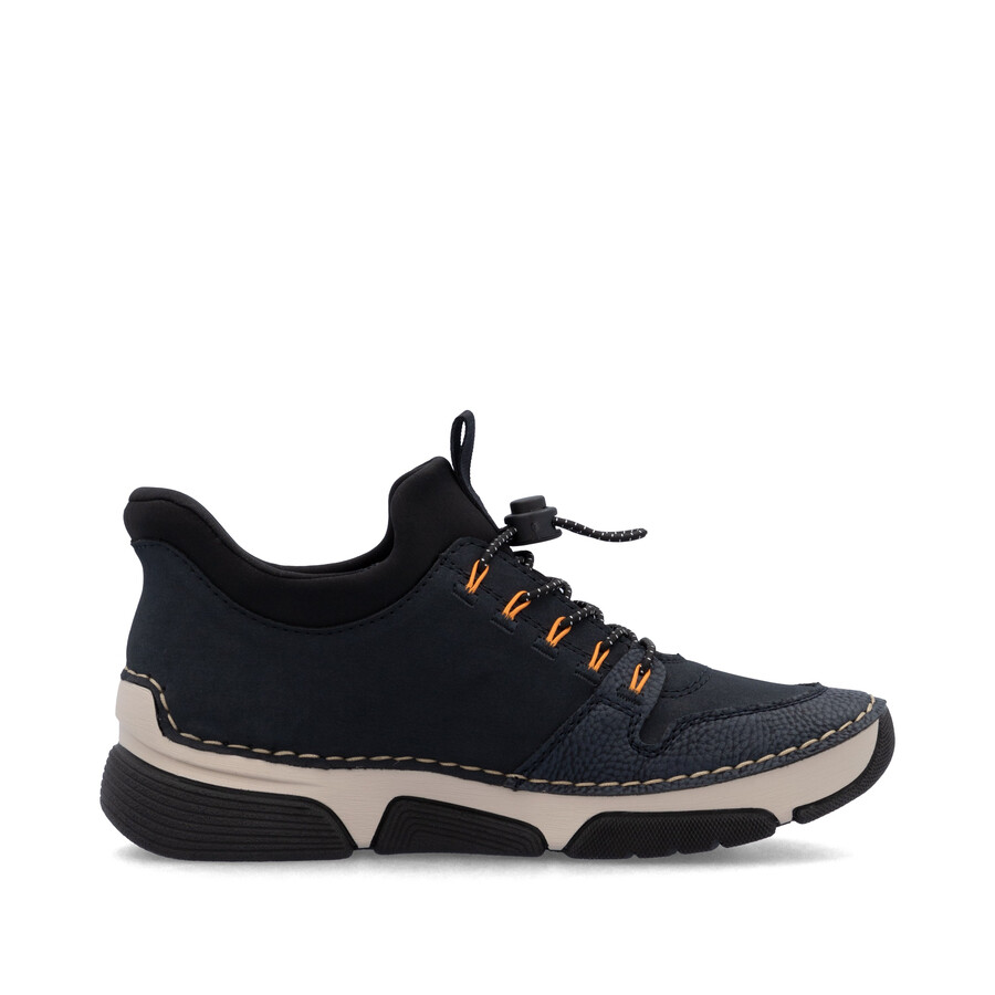blaue elastische stiefel für damen rieker 45963-14