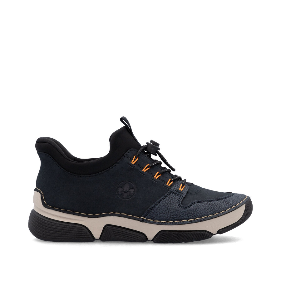 blaue elastische stiefel für damen rieker 45963-14