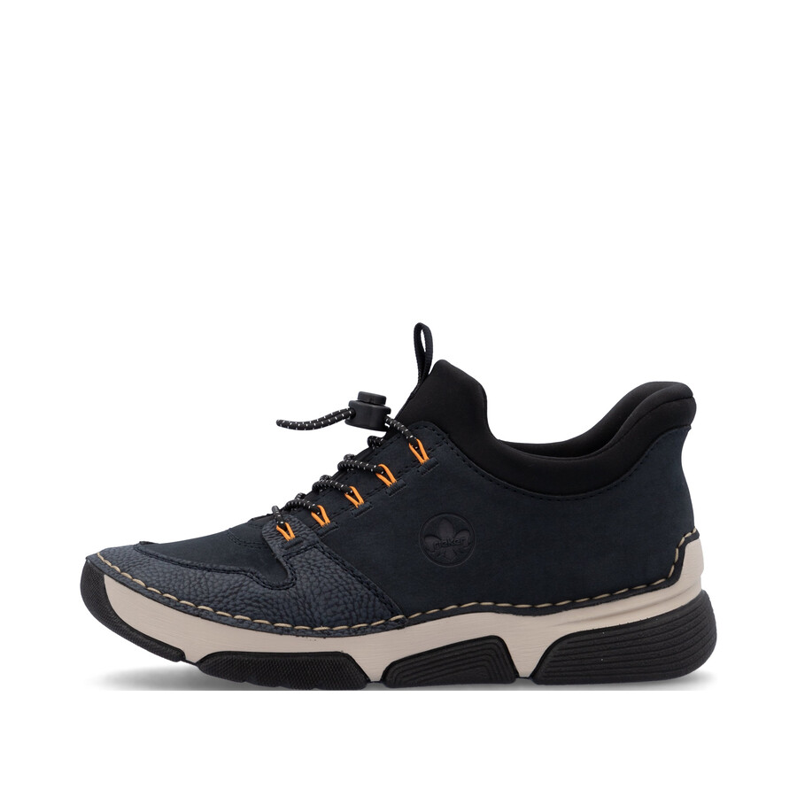 blaue elastische stiefel für damen rieker 45963-14