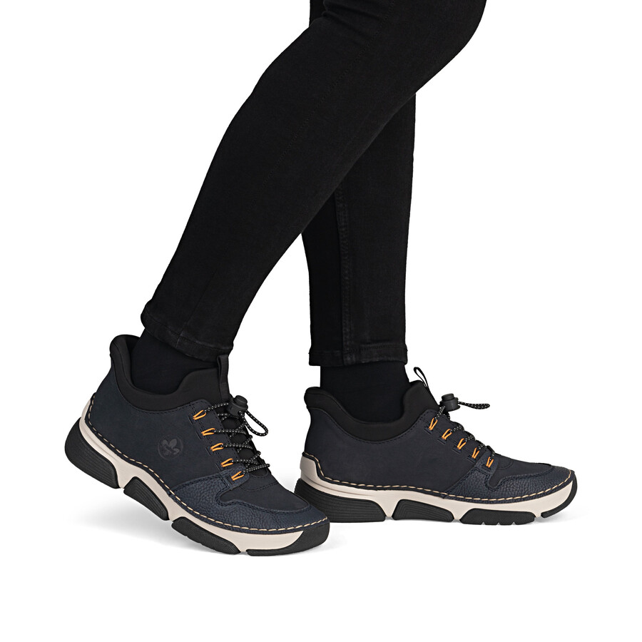 blaue elastische stiefel für damen rieker 45963-14