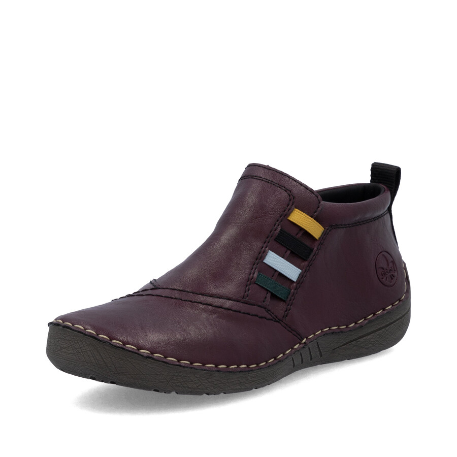 rote damen-stiefel mit reißverschluss rieker 52584-30