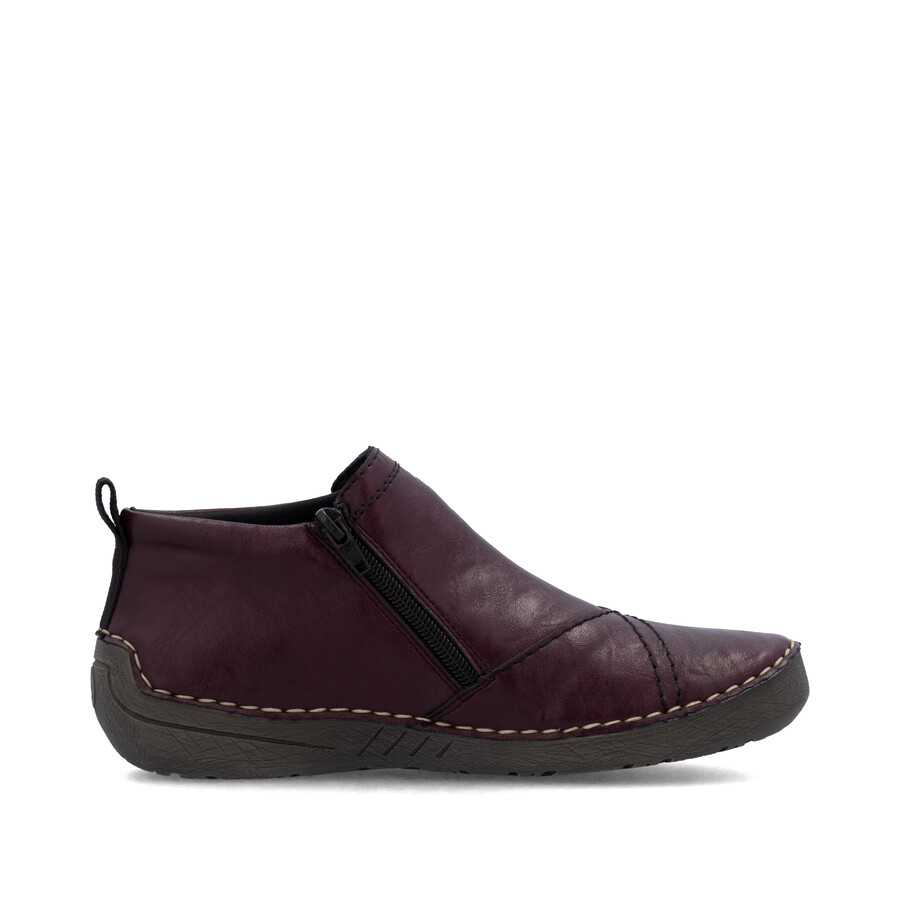 rote damen-stiefel mit reißverschluss rieker 52584-30