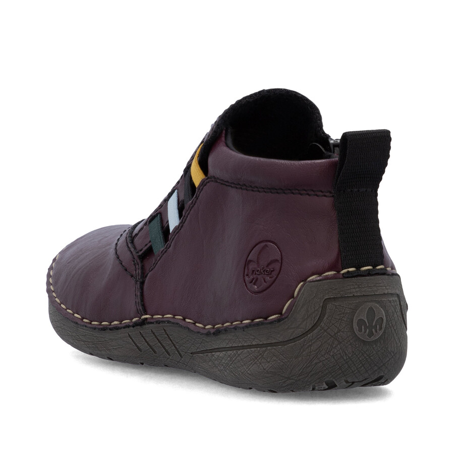 rote damen-stiefel mit reißverschluss rieker 52584-30