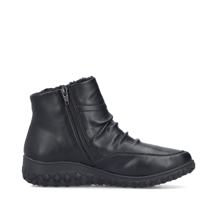 schwarze damen-stiefel mit reißverschluss rieker 59585-01