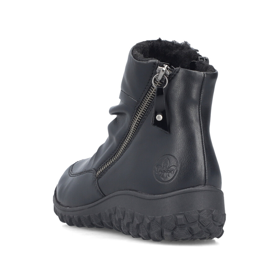 schwarze damen-stiefel mit reißverschluss rieker 59585-01