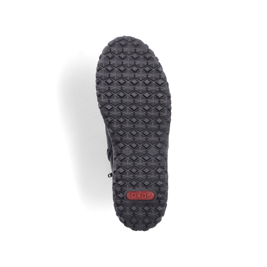 schwarze damen-stiefel mit reißverschluss rieker 59585-01