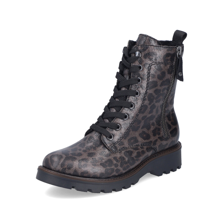 graue damen-stiefel mit reißverschluss rieker 73210-42