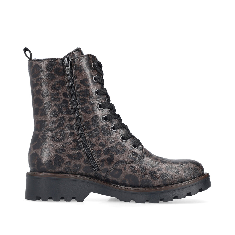 graue damen-stiefel mit reißverschluss rieker 73210-42