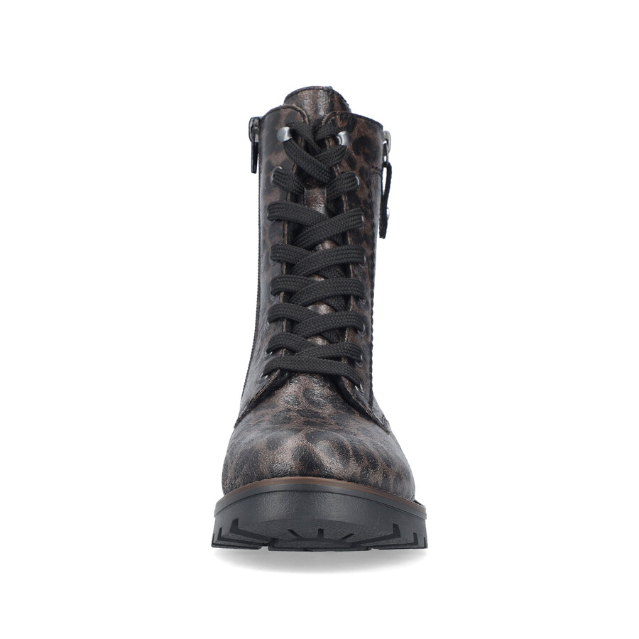 graue damen-stiefel mit reißverschluss rieker 73210-42